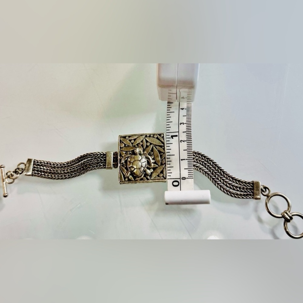 Solid Silver 925 Turtle Gorgeous Bracelet - image 4